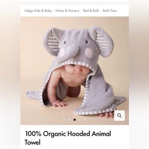 100% organic cotton hooded towel, brand new, “The Littlest” from Indigo